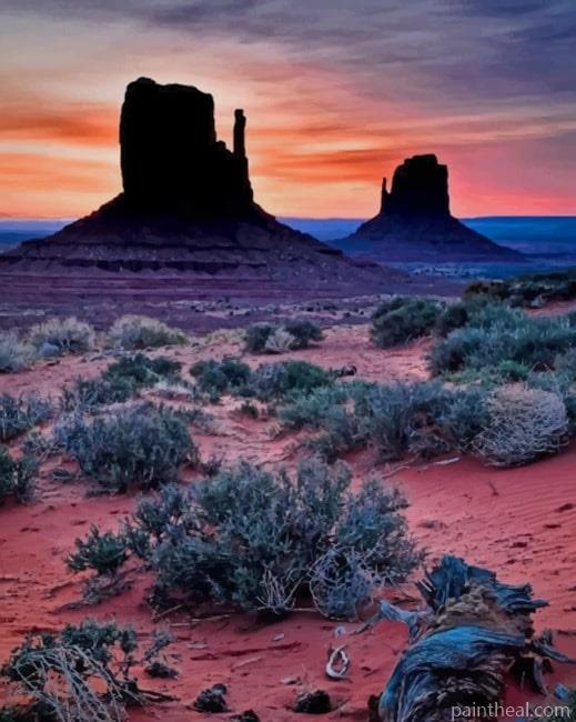 Monument Valley Desert Arizona Painting By Numbers Kits