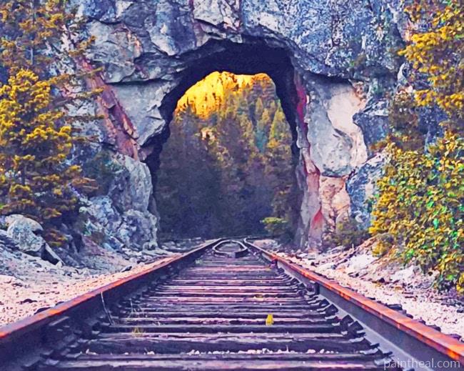 Train Railway Arch Painting By Numbers Kits