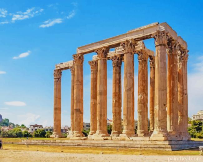 Acropolis Of Athens Greece Painting By Numbers Kits