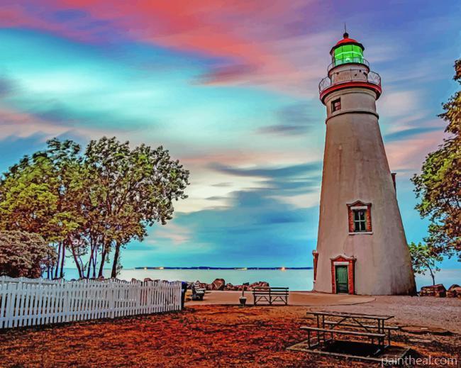 Lighthouse State Park Painting By Numbers Kits