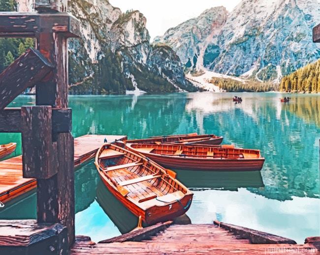 Braies In Italy Painting By Numbers Kits