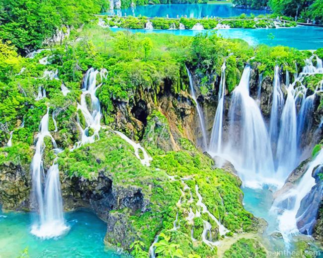 Plitvice Lakes National Park Painting By Numbers Kits