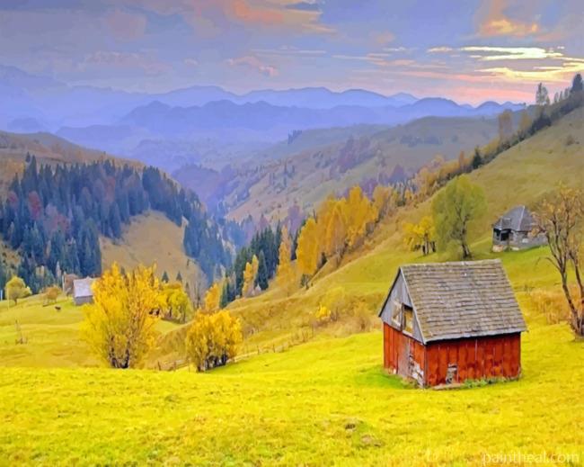 Romania Landscape Painting By Numbers Kits