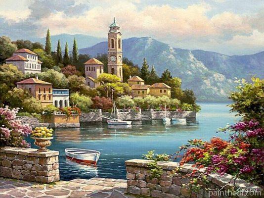 Mountain Lake Painting By Numbers Kits