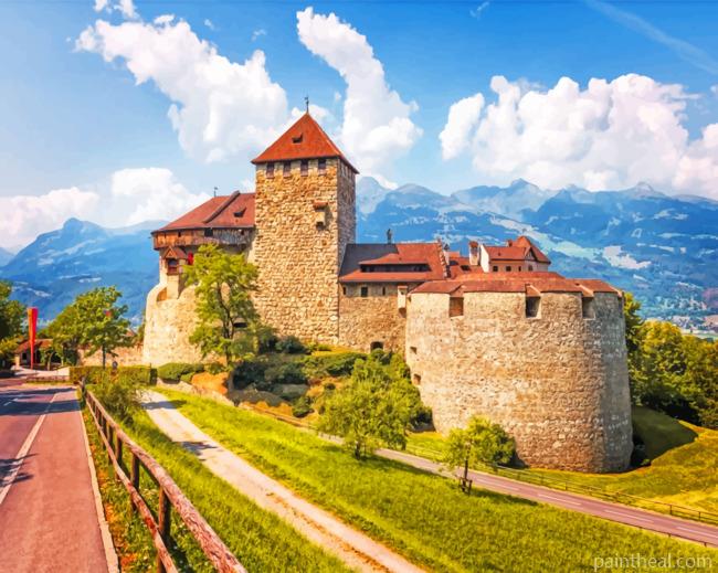 Vaduz Castle Painting By Numbers Kits