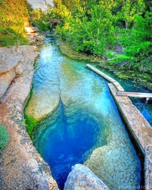 Jacobs well Wimberley Texa Painting By Numbers Kits
