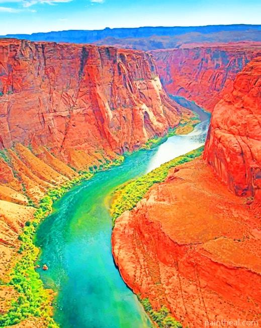 Canyon Within Mountains Painting By Numbers Kits
