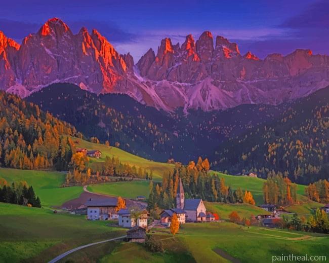 Italian Alps Painting By Numbers Kits