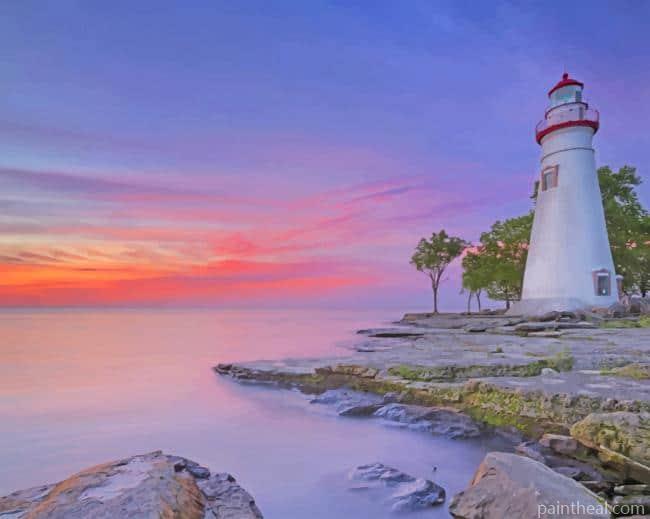Marblehead Lighthouse State Park Painting By Numbers Kits
