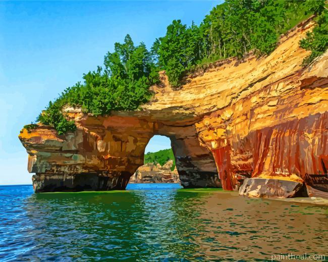 Michigan Pictured Rocks National Lakeshore Painting By Numbers Kits