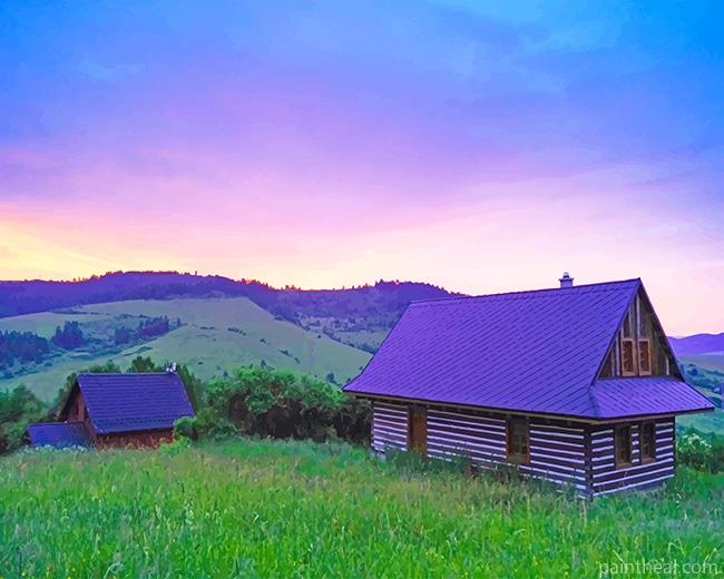 Cottage Sunset Painting By Numbers Kits