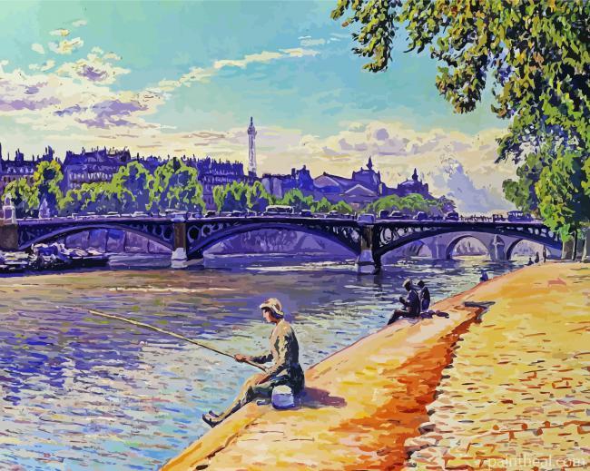 Gustave Cariot Fishing Woman Painting By Numbers Kits