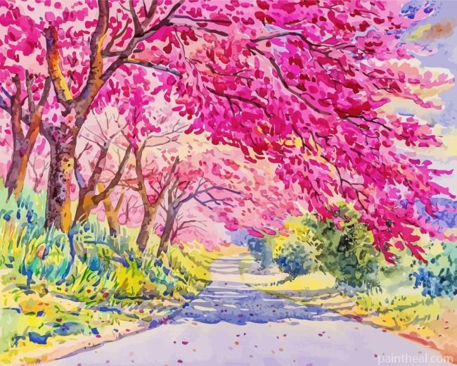 Aesthetic Spring Forest Painting By Numbers Kits