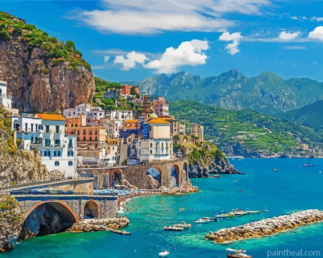 Italy Coast Painting By Numbers Kits