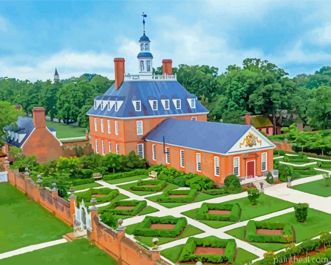 Colonial Williamsburg Building Painting By Numbers Kits