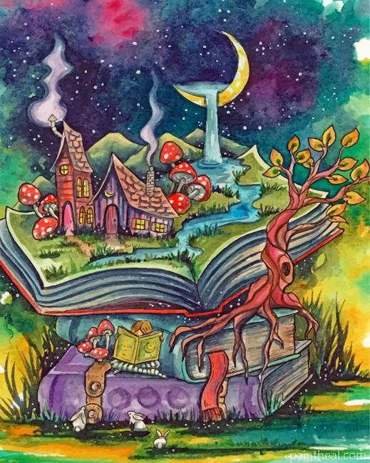 Fantasy Book Land Painting By Numbers Kits