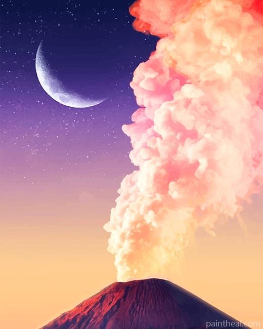 Aesthetic Volcano Painting By Numbers Kits