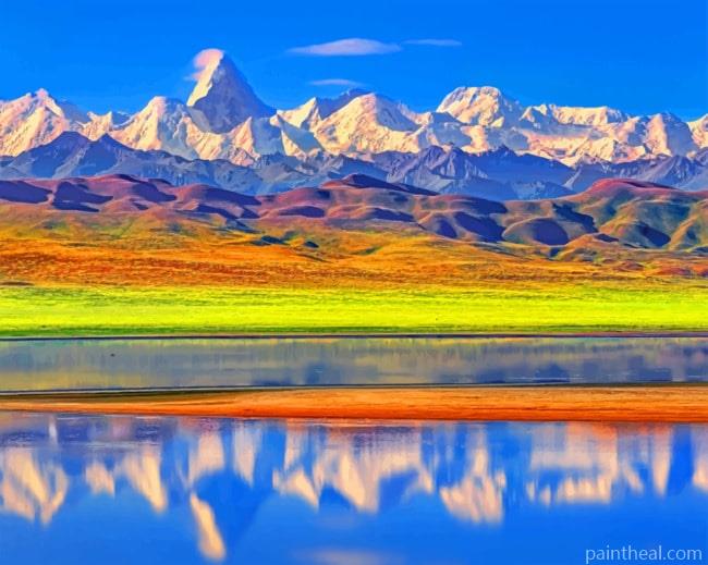 Kazakhstan Landscape Painting By Numbers Kits