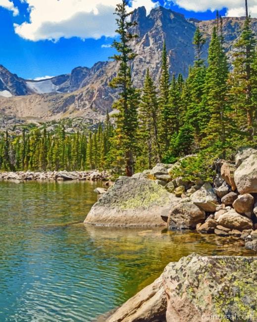 Rocky Mountains Landscape Painting By Numbers Kits