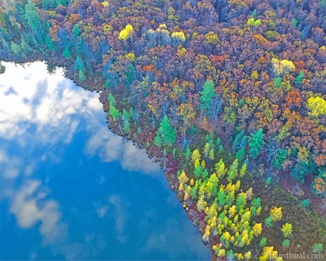 Lake Sky Reflect Painting By Numbers Kits