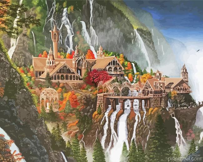 Fantasy Rivendell Art Painting By Numbers Kits