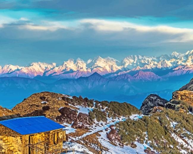 Himalayan Mountains Painting By Numbers Kits