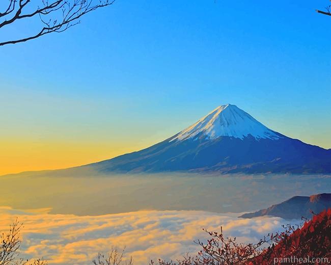 Japanese Mt Fuji Landscape Painting By Numbers Kits