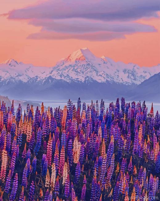 Lupines Field Painting By Numbers Kits
