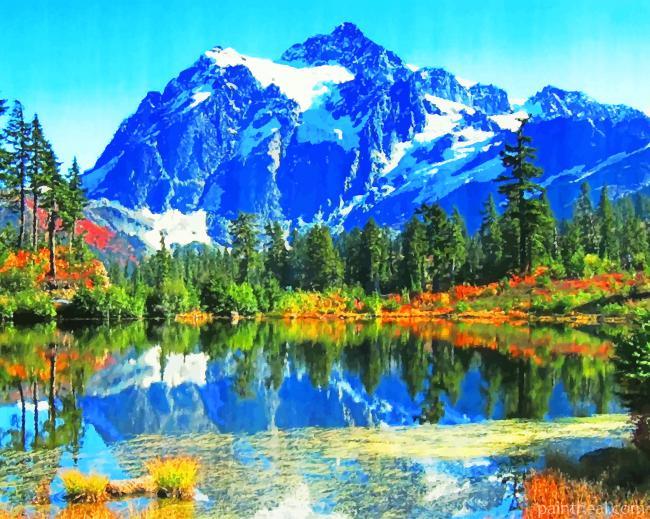 Nature Snowy Mountains Painting By Numbers Kits