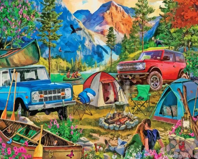 Forest Camping Painting By Numbers Kits