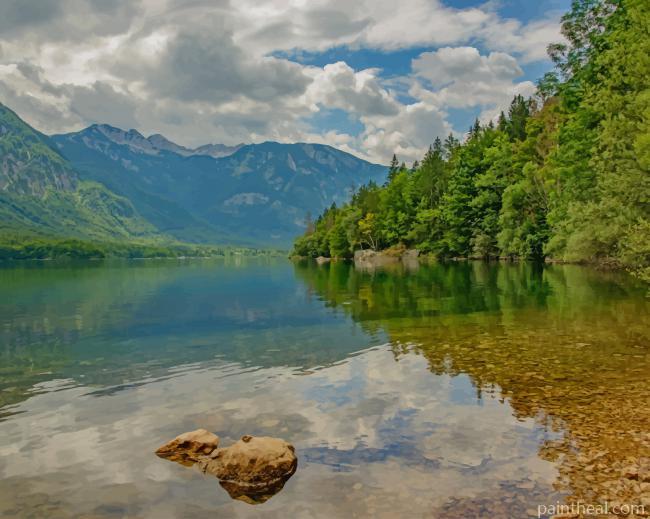 Forest Lake Nature Painting By Numbers Kits