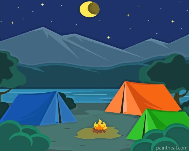 Camping Tentes Painting By Numbers Kits