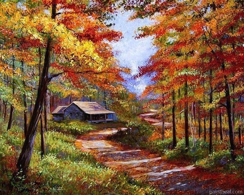 Autumn Trees Painting By Numbers Kits