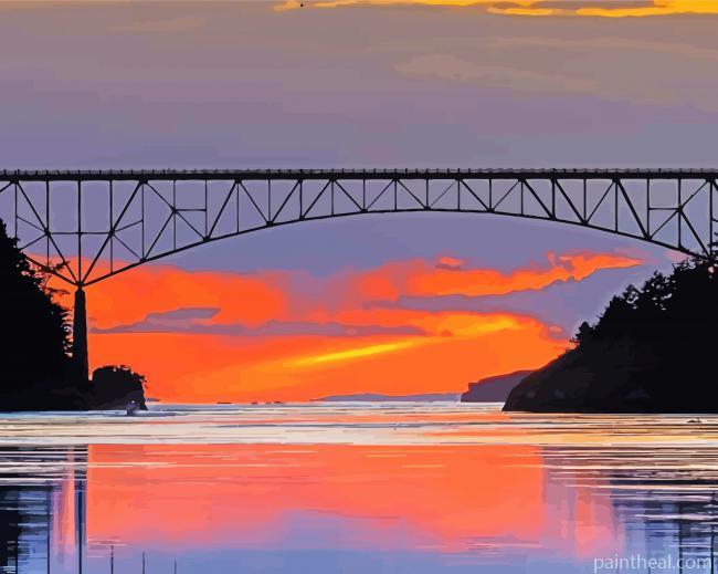 Deception Pass Sunset Painting By Numbers Kits