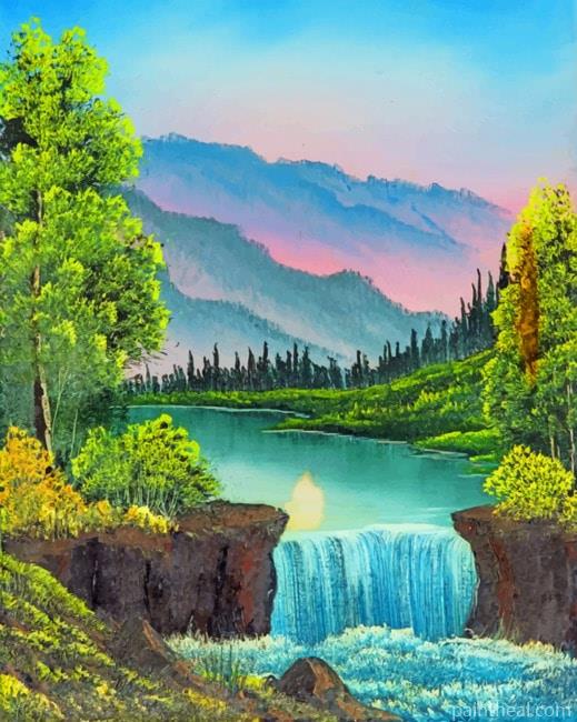 Mountains Waterfall Painting By Numbers Kits