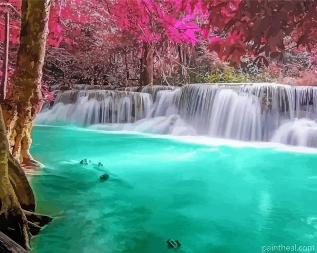 Aesthetic Waterfall Painting By Numbers Kits