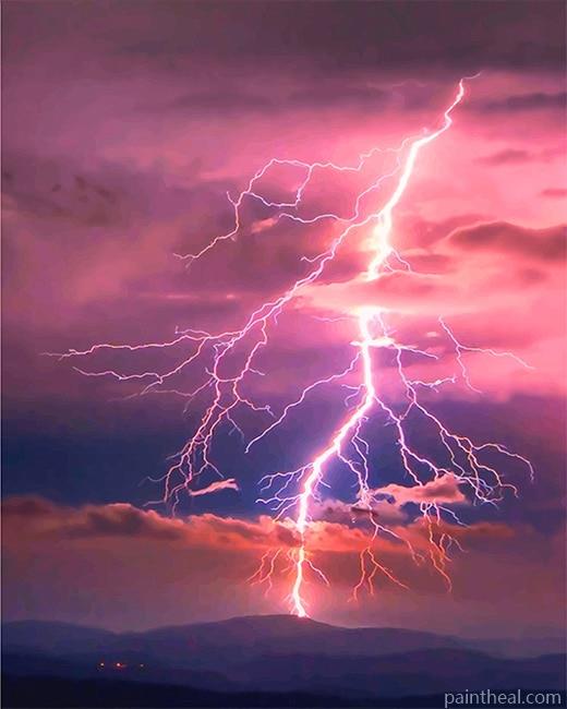 Aesthetic Lightning Sky Painting By Numbers Kits