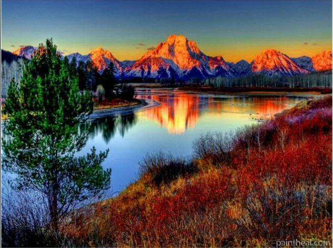 Landscape Lake Sunset Painting By Numbers Kits