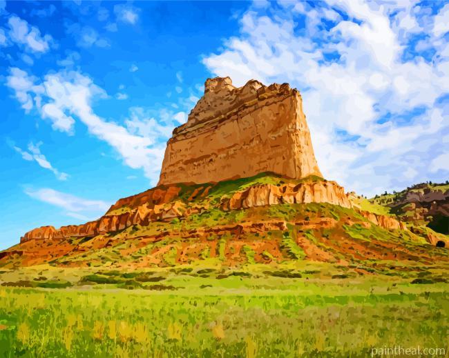 Scotts Bluff National Monument Nebraska Painting By Numbers Kits