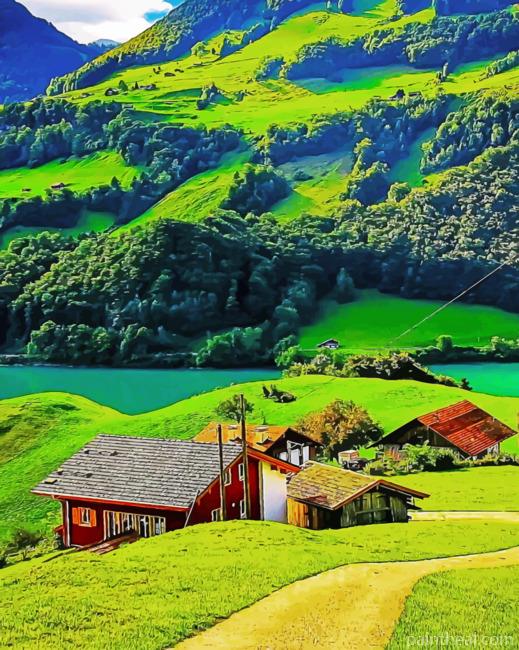 Switzerland Nature Painting By Numbers Kits