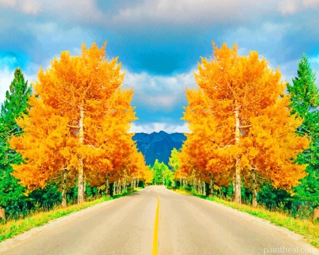 Aspens Trees In Colorado Painting By Numbers Kits