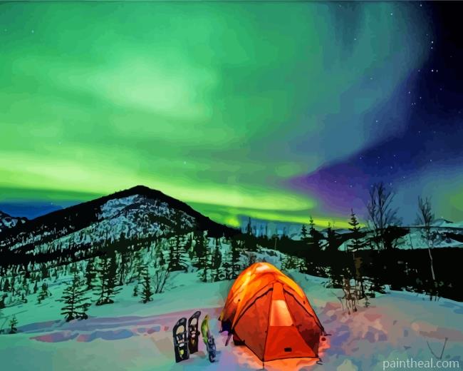 Aurora Camping Painting By Numbers Kits