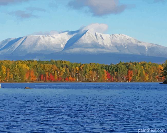Mountain Katahdin Painting By Numbers Kits