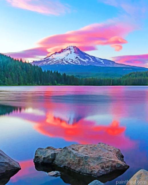 Mt Hood National Forest Painting By Numbers Kits