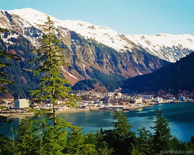 Capital City Of Alaska Juneau Painting By Numbers Kits