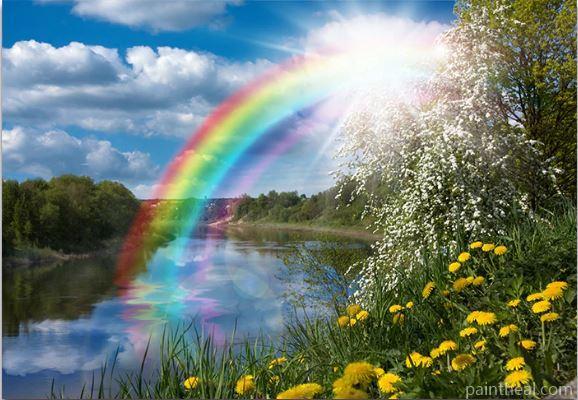 Rainbow After The Rain Painting By Numbers Kits