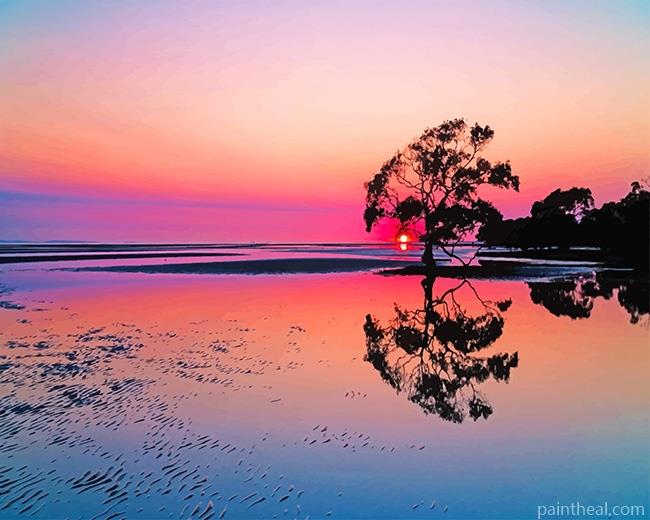 Nudgee Beach Australia Painting By Numbers Kits