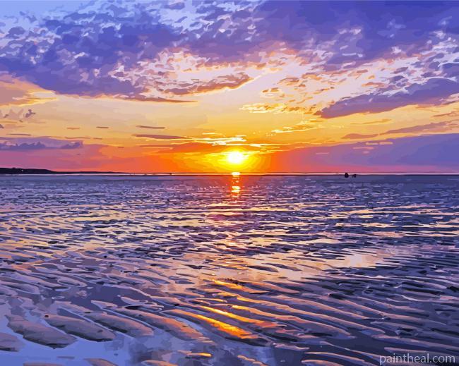 Sunset At Cap Code Painting By Numbers Kits