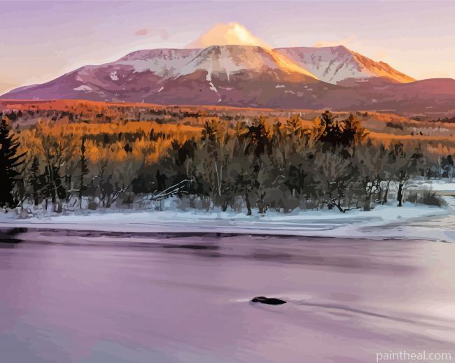 Mountain Katahdin USA Painting By Numbers Kits