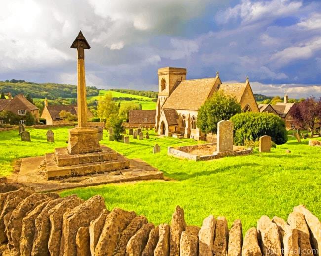 Snowshill Village United Kingdom Painting By Numbers Kits